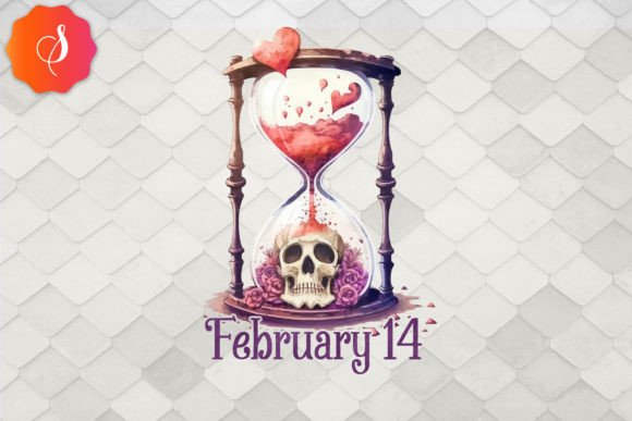 Download February 14 Hourglass Creepy Valentine - February Collection