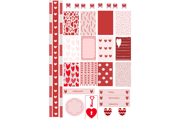 Download February Planner Sticker Printable - February Collection