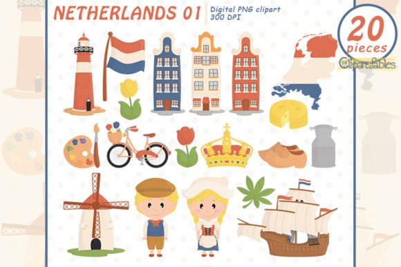 Download Netherlands Clip Art, Travel in Europe - Europe Collection