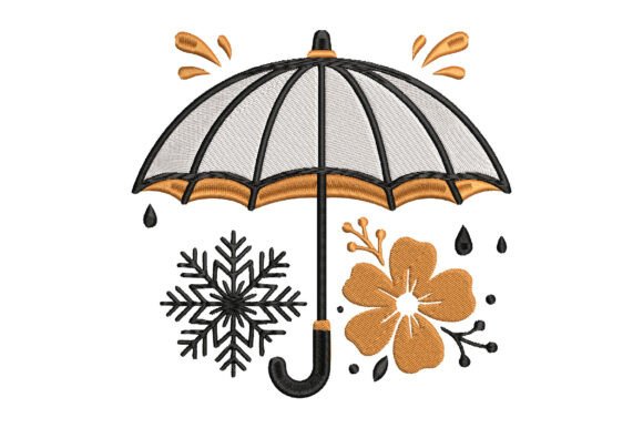 Download Floral Wreath Umbrella Embroidery Design - Embroidery Collection