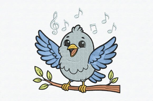 Download Singing Bird Embroidery - Embroidery Collection