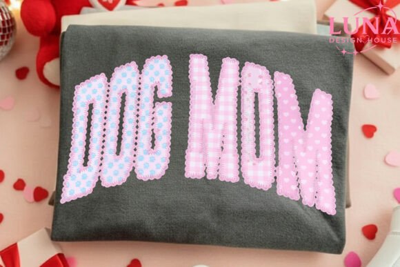 Download Dog Mom Faux Embroidery Valentine PNG - Embroidery Collection