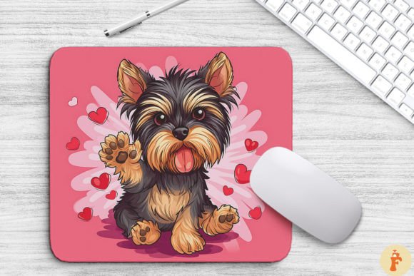 Download Kawaii Valentine's Happy Dog Mouse Pad - Kawaii valentine Collection