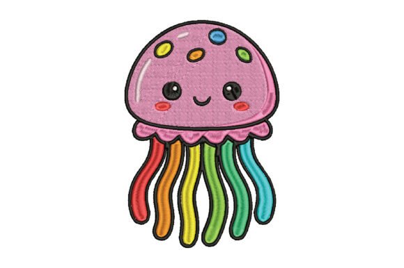 Download Cute Jellyfish Embroidery Design - Embroidery Collection