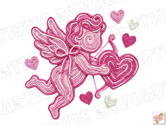 Download Faux Yarn Valentine Cupid Png Valentines - Premium Bundle