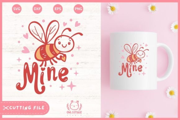Download Bee Mine SVG|Kawaii Valentine - Kawaii valentine Collection