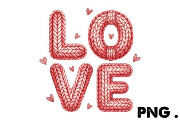 Download Yarn Faux Embroidery Valentine Love PNG - Embroidery Collection